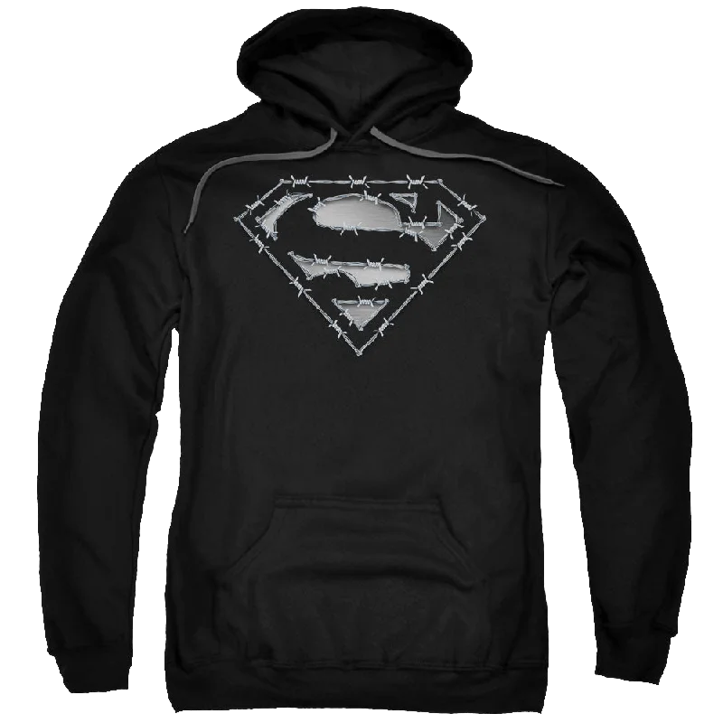 Superman Barbed Wire - Pullover Hoodie Blouson Sleeve Pullover