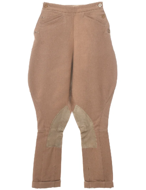 Brown Jodhpur Trousers - W24 L30 Trousers Corduroy Warm