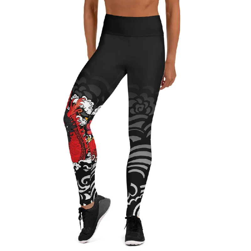 The Dragon -Women's Performance Leggings Comfortable Slip-On Compression Leggings