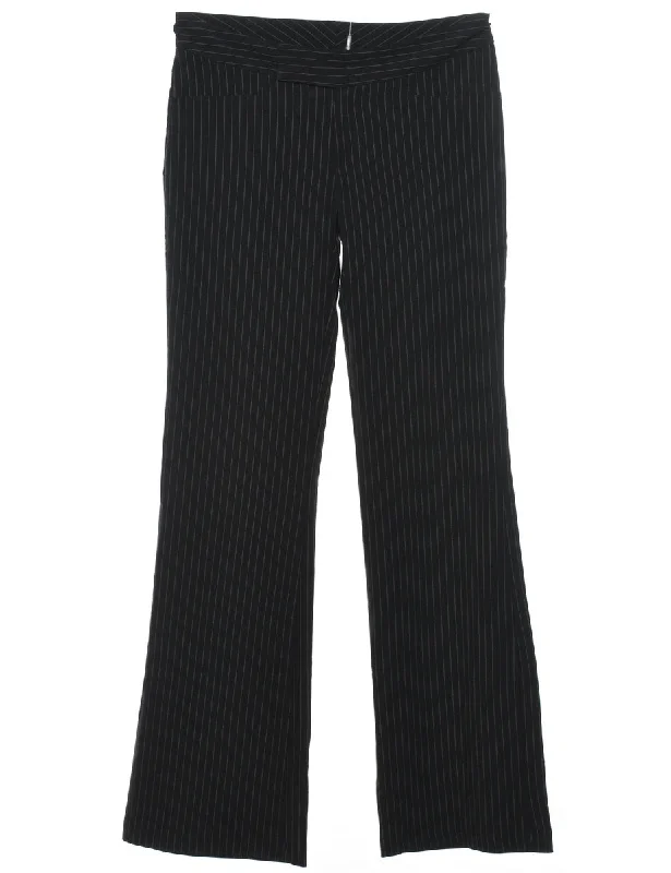 Classic Silk Pinstriped Trousers - W29 L31 Trousers Running Lightweight