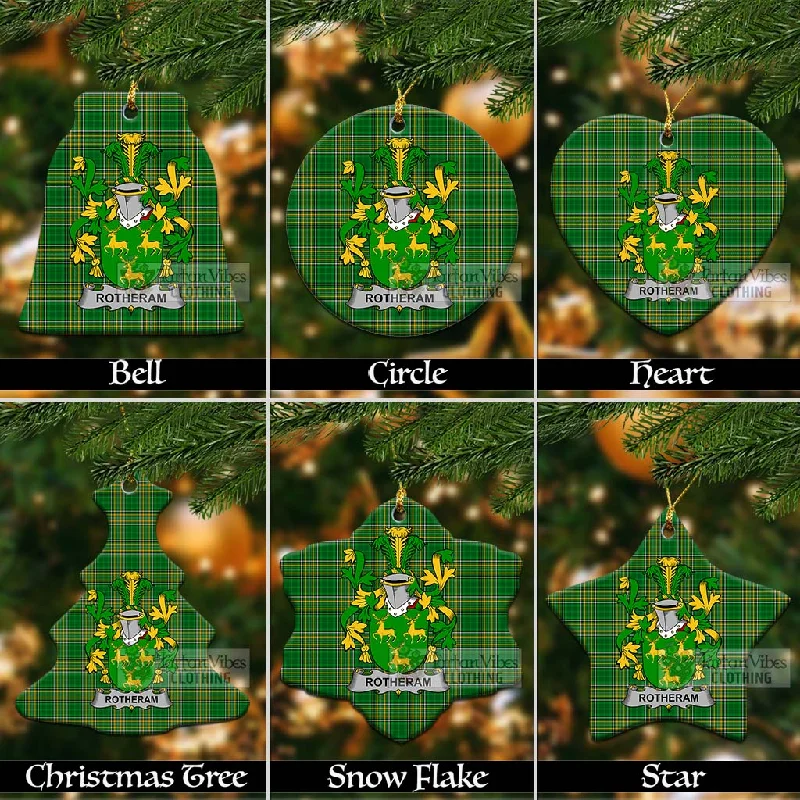 Rotheram Irish Clan Tartan Christmas Ceramic Ornament with Coat of Arms Turtleneck Jacket Crew Neck Jacket V-Neck Jacket Rotheram Irish Clan Tartan Christmas Ceramic Ornament with Coat of Arms Turtleneck Jacket Crew Neck Jacket V-Neck Jacket