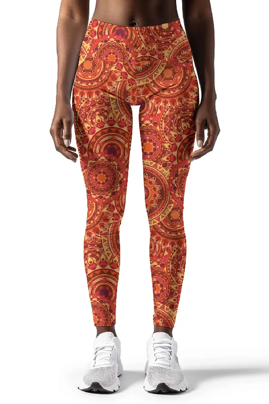 Solis Lucy Printed Performance Yoga Leggings - Women Cozy Bootcut Leggings
