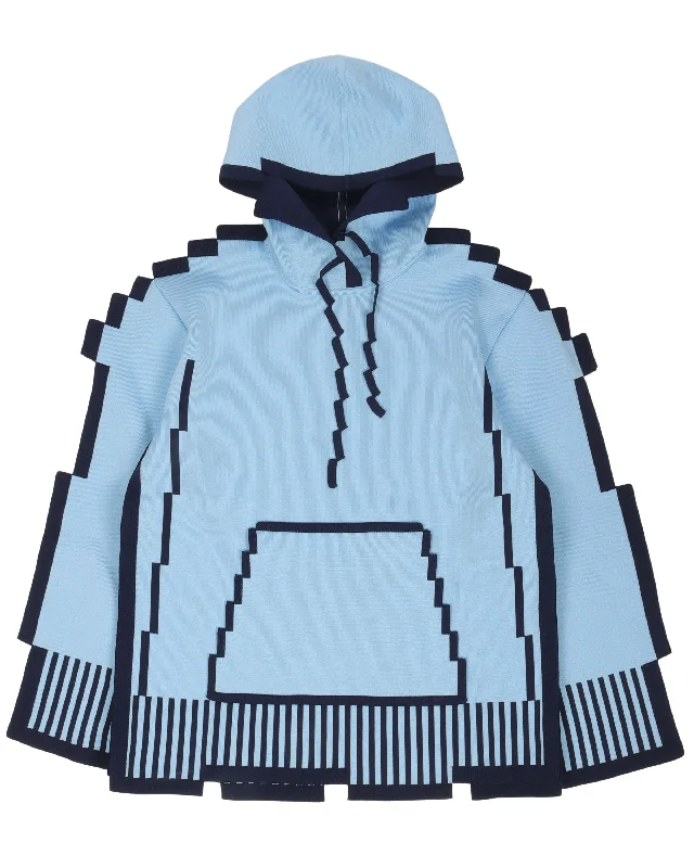 Pixel Hoodie Hoodie with High Neck Warm Protective