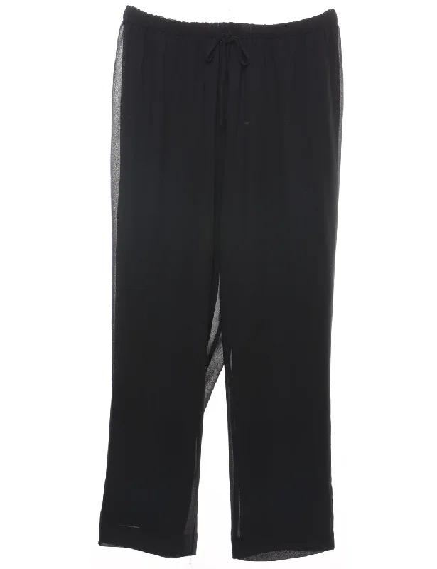 Casual Black Trousers - W34 L29 Trousers fashionable chic