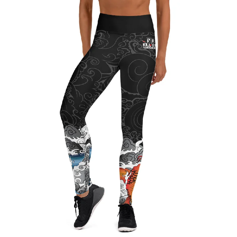 "Koi Fish" - Women's Performance  Leggings Fashionable Fitted Workout Leggings