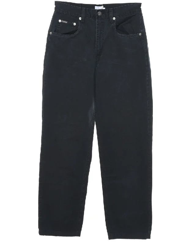 Calvin Klein Tapered Black Trousers - W28 L29 Trousers New Arrival
