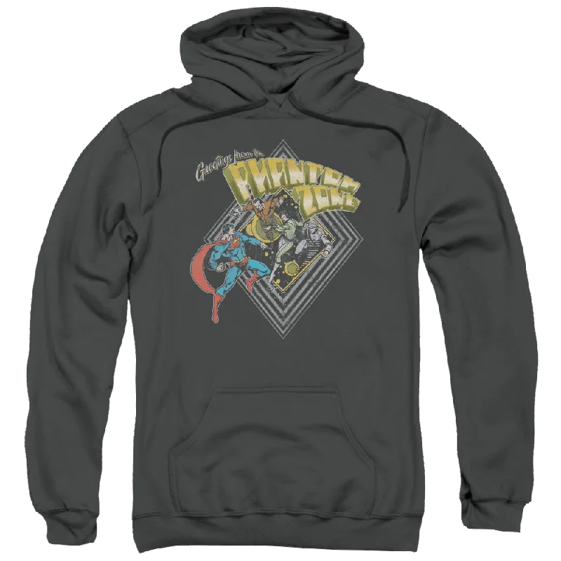 Superman Zod Greetings - Pullover Hoodie Textured Knit Design