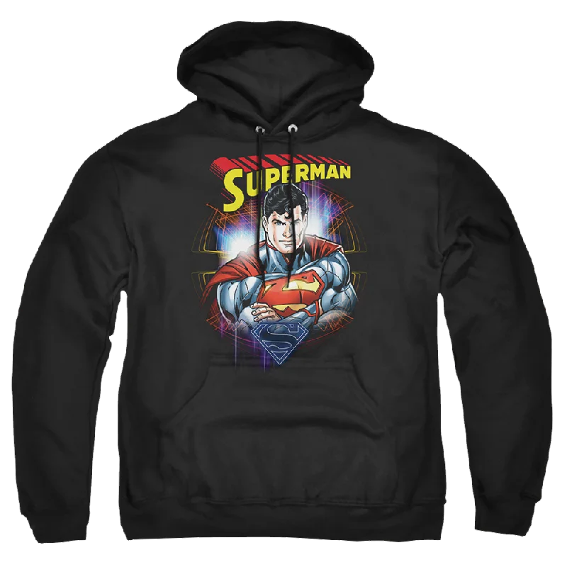 Superman Glam - Pullover Hoodie Boxy Neck Sweater
