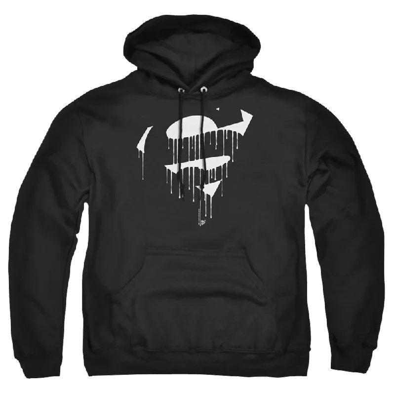 Superman Dripping Shield - Pullover Hoodie Soft Wool Sweater