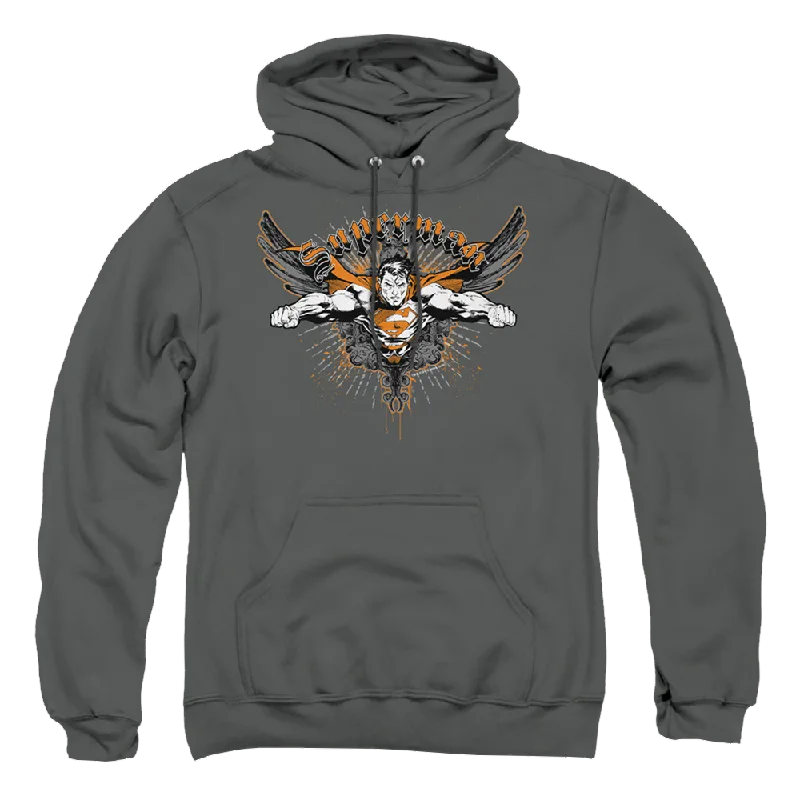 Superman Take Wing - Pullover Hoodie Deep Neck Pullover