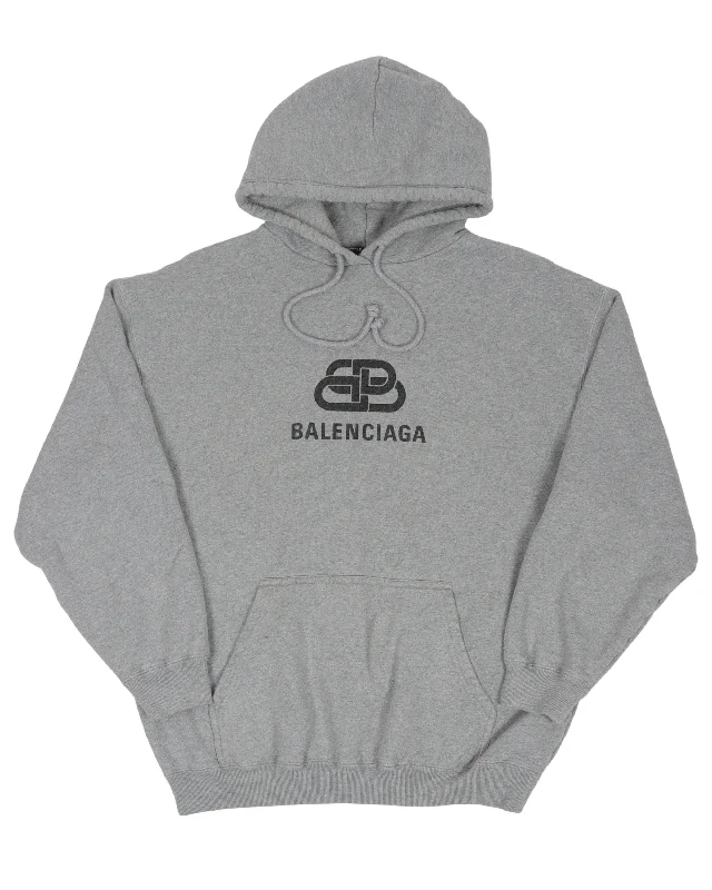 B's Hoodie Hoodie with Mock Neck Collared Structured