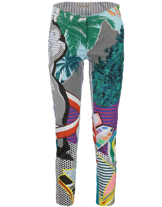 Amra Printed Trouser Trousers Winter Warm