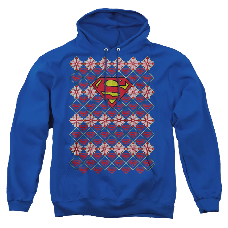 Superman Superman Christmas Sweater - Pullover Hoodie Fleece Warm Pullover
