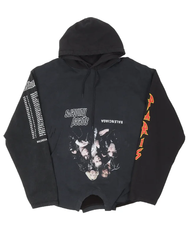 Reworked Speed Hunters Hoodie Hoodie with Tie-Dye Psychedelic Retro