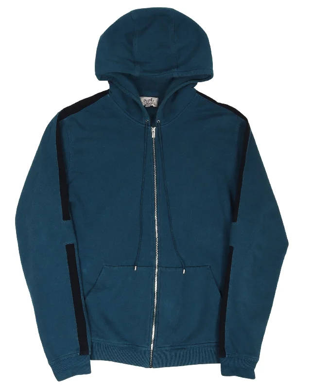 Zip Up Hooded Sweatshirt Hoodie with Mock Neck Collared Structured