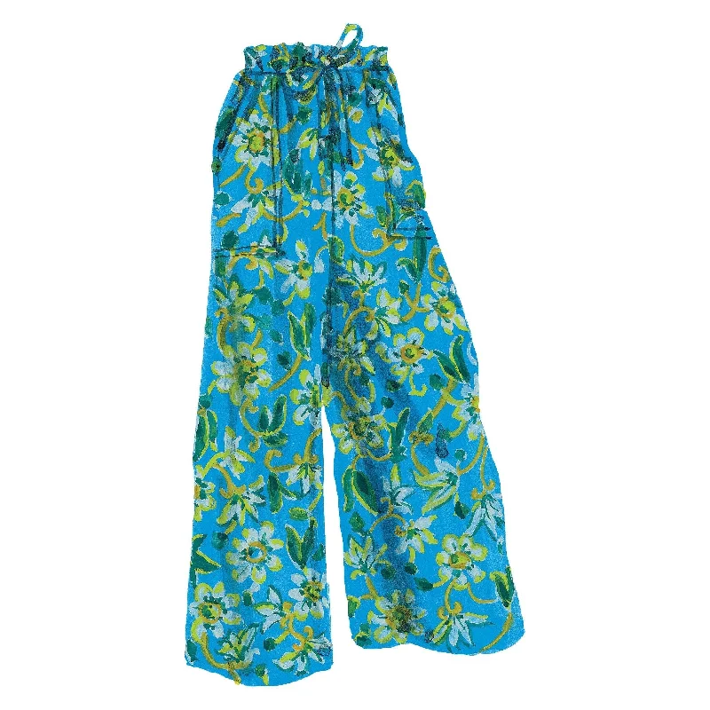 Marblehead Floral Linen Trousers Trousers Essential Wardrobe