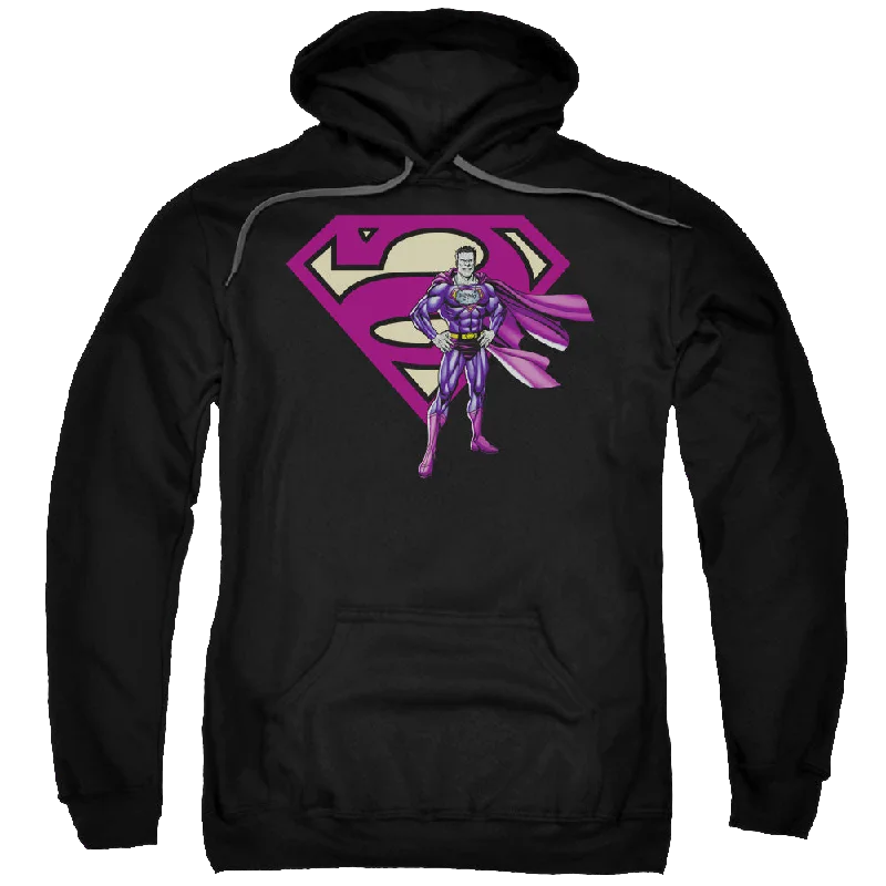 Superman Bizarro & Logo - Pullover Hoodie Jewel Neck Pullover