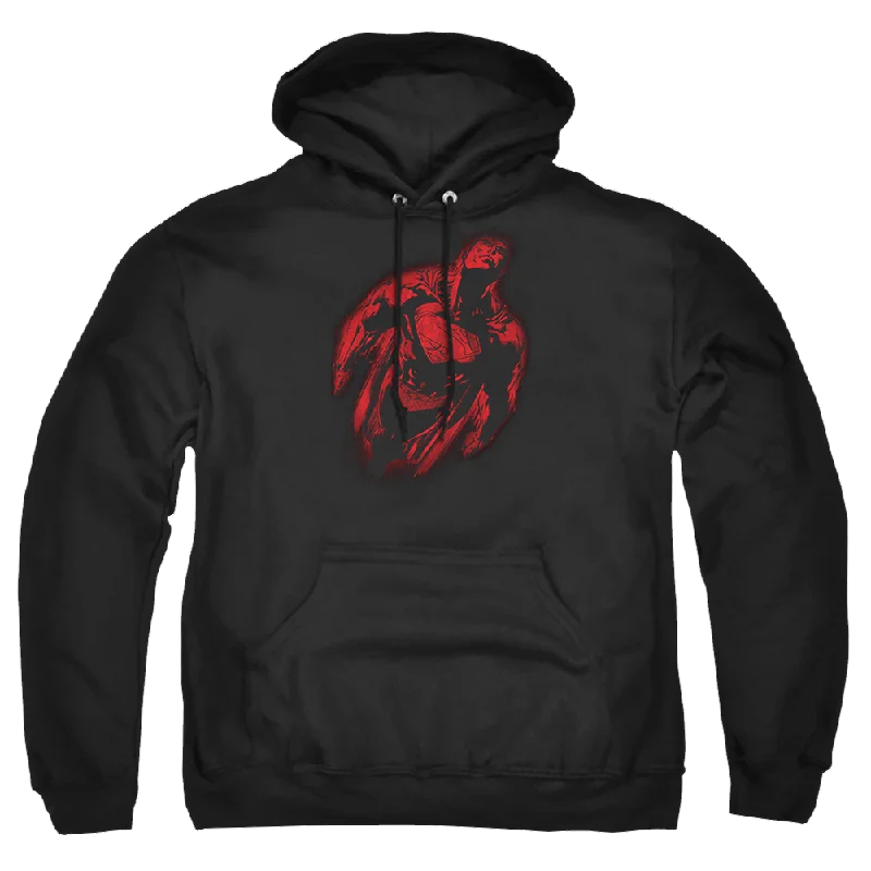 Superman Sprayed Supes - Pullover Hoodie Slouchy Comfort Pullover