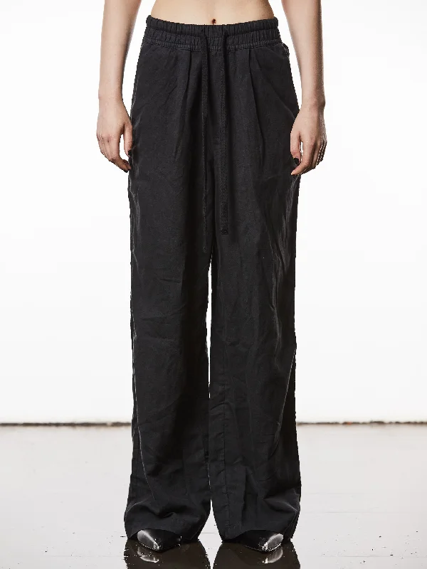 Wide-Leg Linen Trousers Trousers Silk Elegant