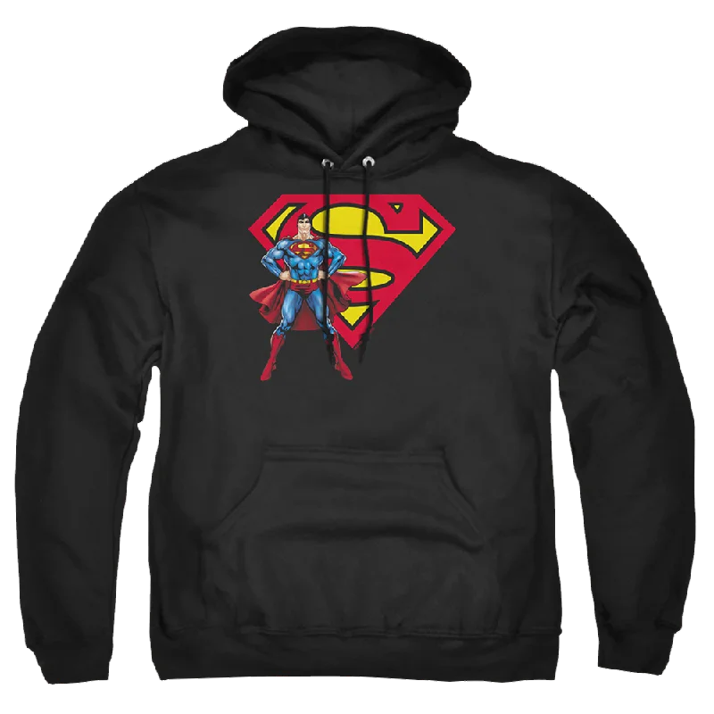 Superman Superman & Logo - Pullover Hoodie Keyhole Neck Pullover