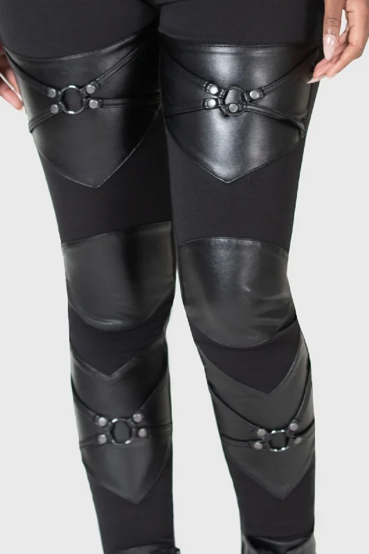 Night Demon Leggings Trendy Cut-Out Activewear Leggings