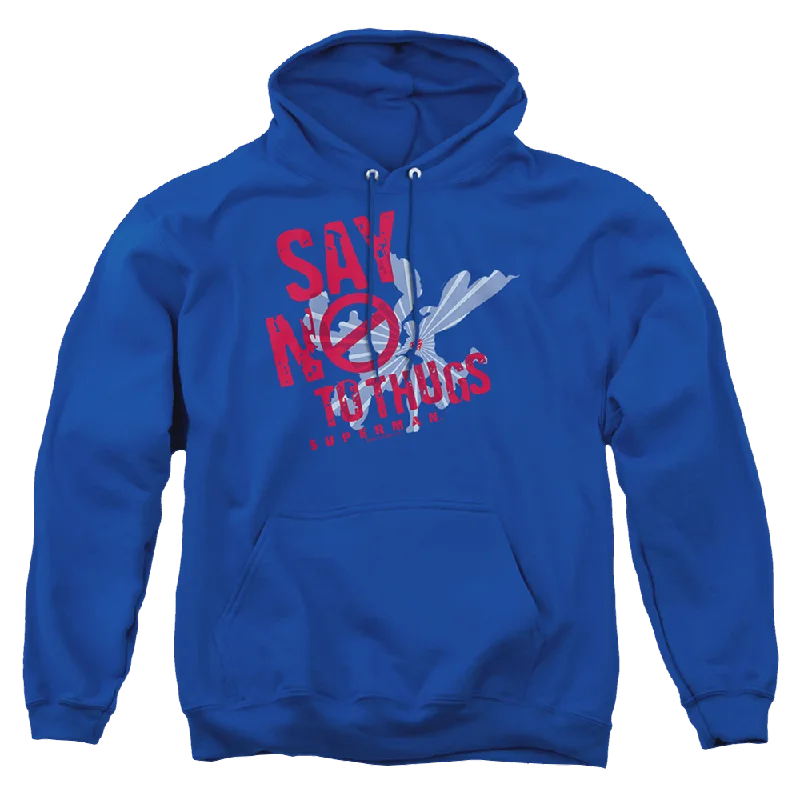 Superman Say No To Thugs - Pullover Hoodie Bell Sleeve Stylish