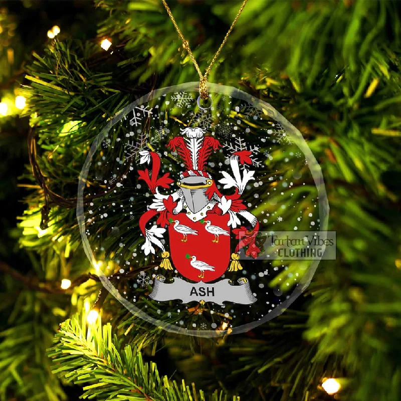 Ash Irish Clan Christmas Glass Ornament with Coat of Arms Blazer Duffle Coat Pea Coat Ash Irish Clan Christmas Glass Ornament with Coat of Arms Blazer Duffle Coat Pea Coat