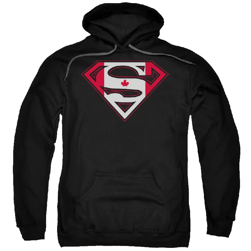 Superman Canadian Shield - Pullover Hoodie Tight Sleeve Top
