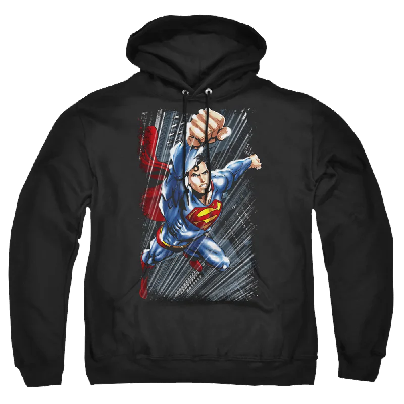Superman Faster Than - Pullover Hoodie Bateau Neck Pullover