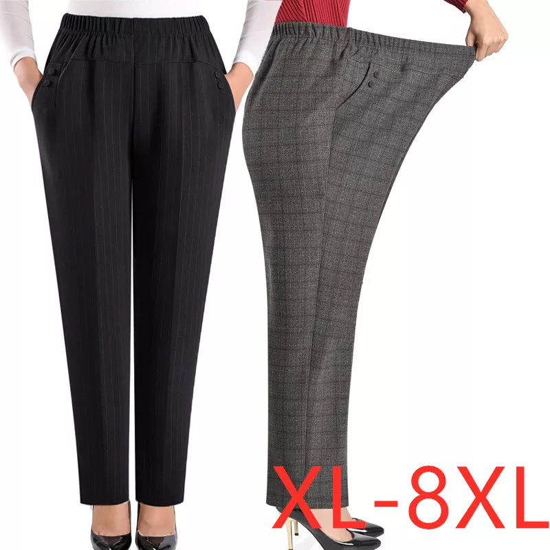 Extra Large Size Women Pants Loose High Elastic Elastic Pants Middle-aged Clothing 6XL 7XL 8XL Autumn Pants Female Trousers Trousers Ceremony Elegant Extra Large Size Women Pants Loose High Elastic Elastic Pants Middle-aged Clothing 6XL 7XL 8XL Autumn Pants Female Trousers Trousers Ceremony Elegant