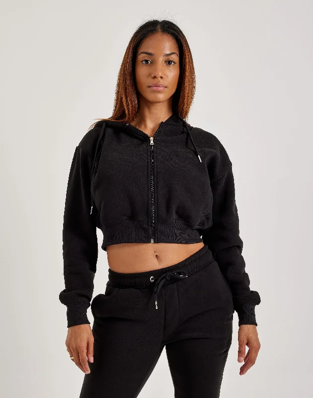 Red Fox Full-Zip Hoodie Hoodie with Ribbed Neckline Snug Warm