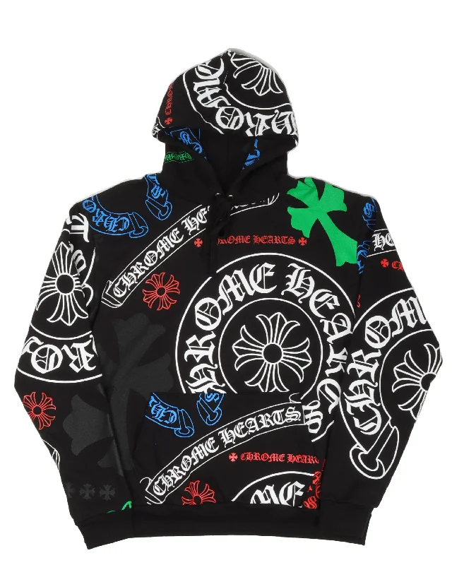 Stencil Logo Hoodie Hoodie with Drop Shoulder Relaxed Streetwear