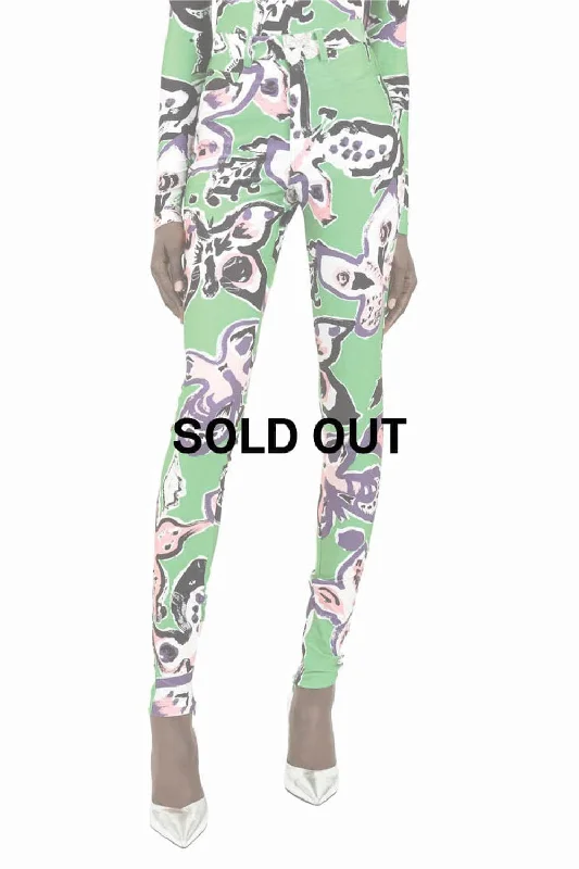 Area Butterfly Printed Legging Stylish Camo Print Leggings