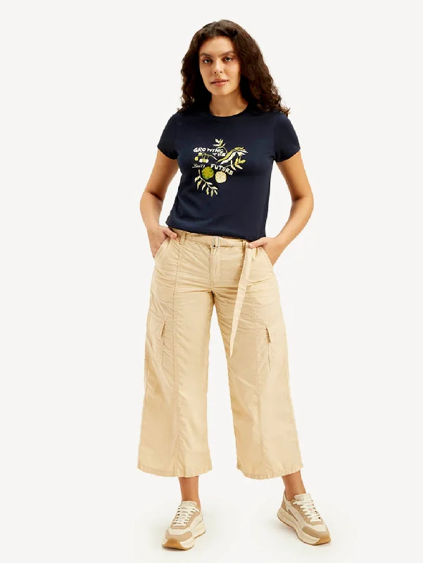 Women's Mid Rise Wideleg Trousers Trousers Harem Relaxed Fit