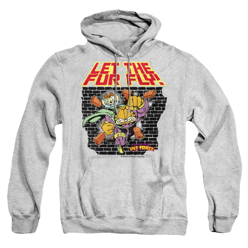 Garfield Let The Fur Fly - Pullover Hoodie Boxy Neck Sweater
