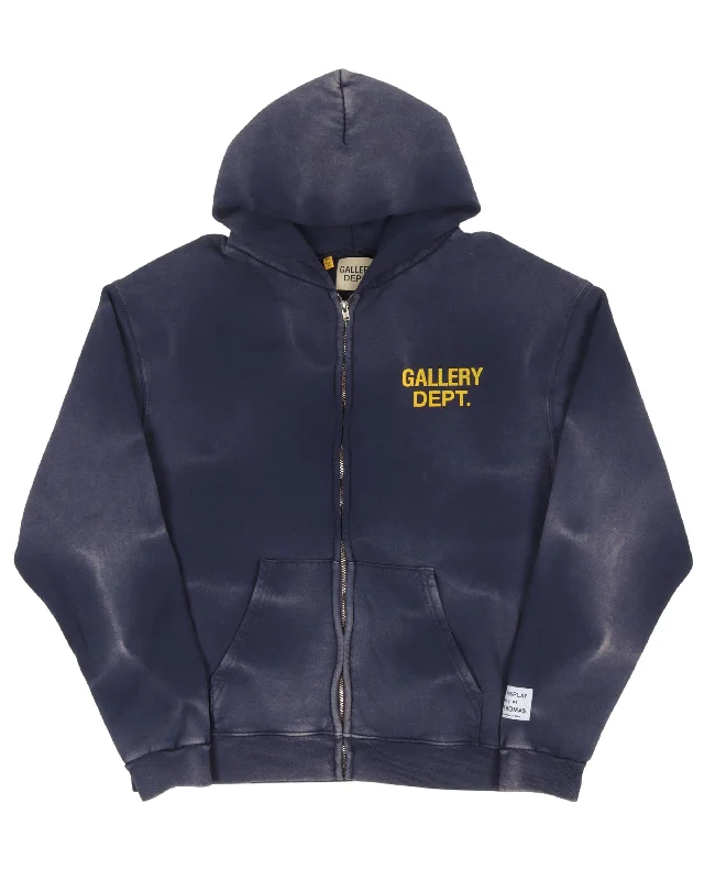 Fade Zip Up Hoodie Hoodie with Snap Buttons Easy Quick