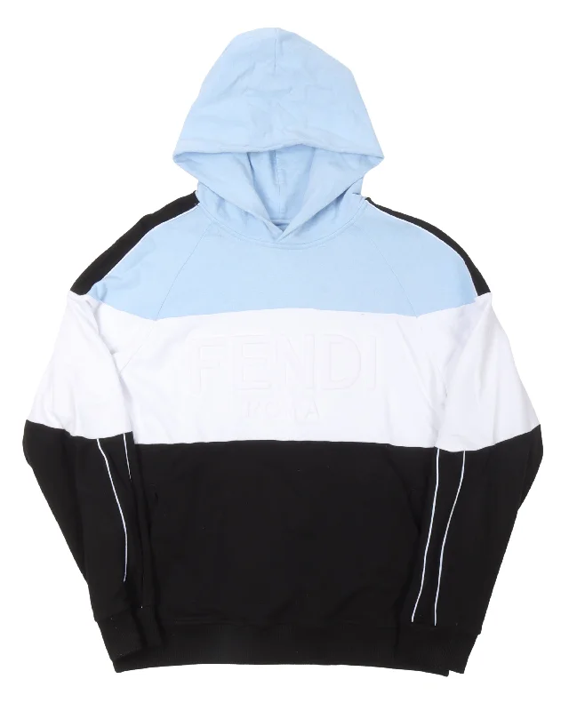 Color Blocked Hoodie Hoodie with Frayed Bohemian Relaxed
