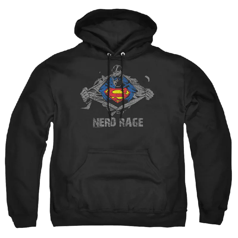 Superman Nerd Rage - Pullover Hoodie Slit Sleeve Stylish