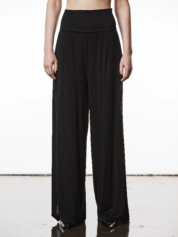 Semi-Transparent Wide-Leg Trousers Trousers Corduroy Warm