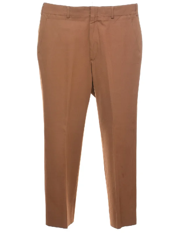 Brown Trousers - W36 L29 Trousers Bridal Satin