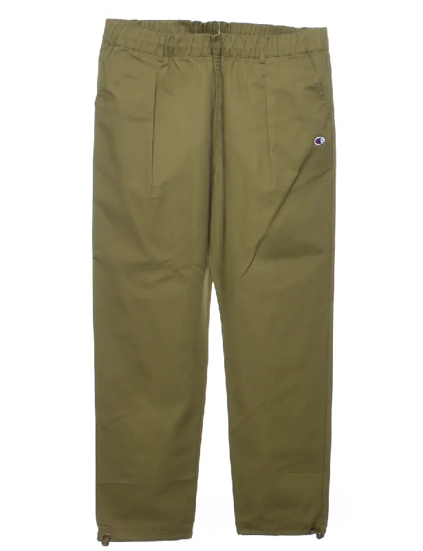 Champion Olive Green Trousers - W36 L29 Trousers Bootcut Casual