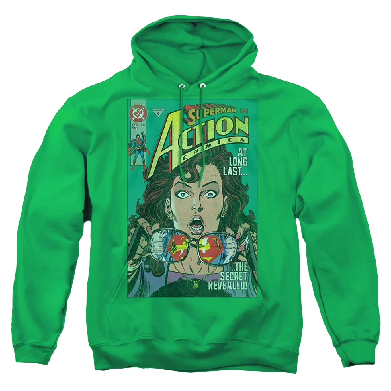 Superman Secret Revealed - Pullover Hoodie Fitted Ribbed Sweater