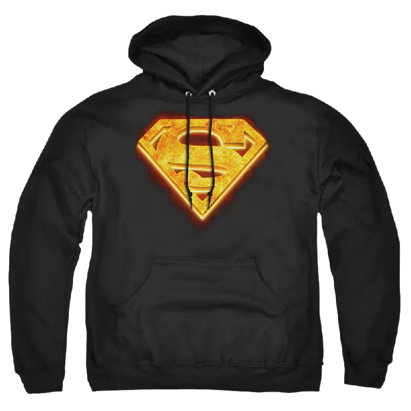 Superman Hot Steel Shield - Pullover Hoodie V-Neck Stylish Pullover