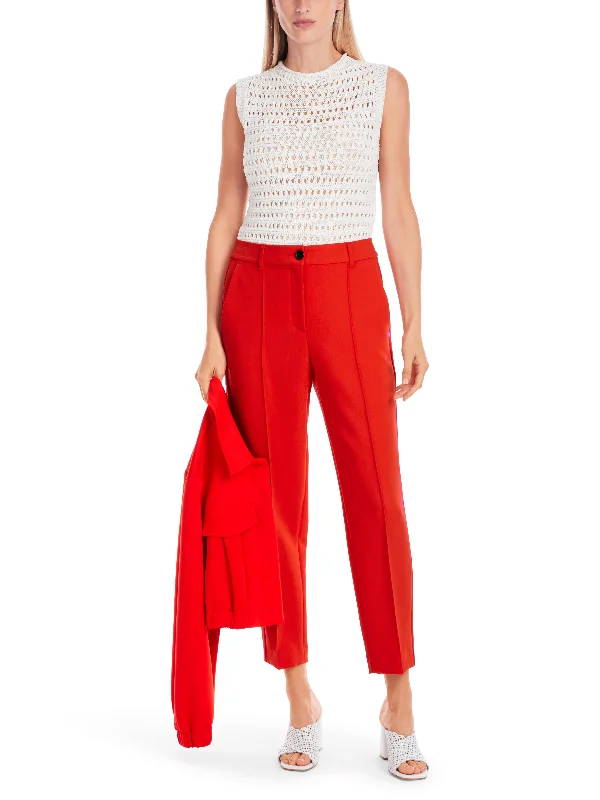 MARC CAIN Red Trousers Trousers Palazzo Wide Leg