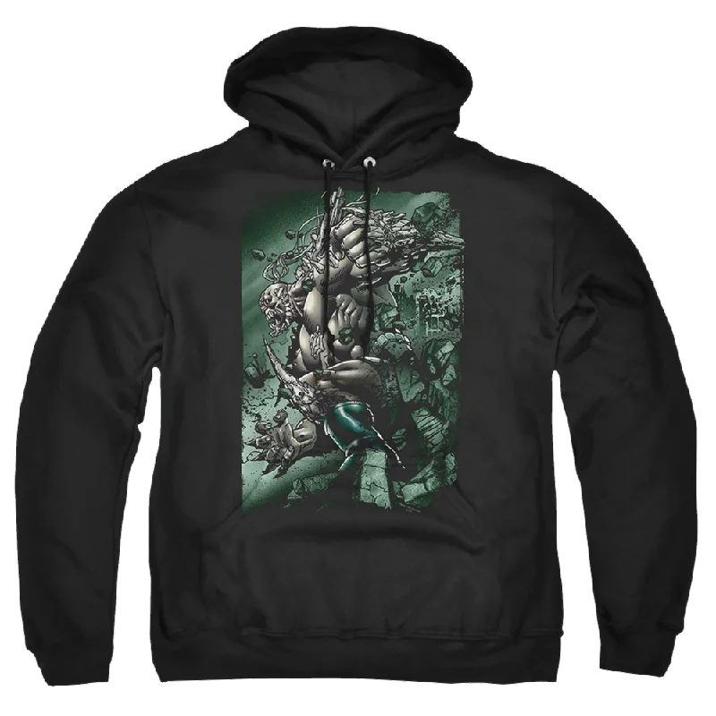 Superman Doomsday Destruction - Pullover Hoodie Over Sleeve Pullover
