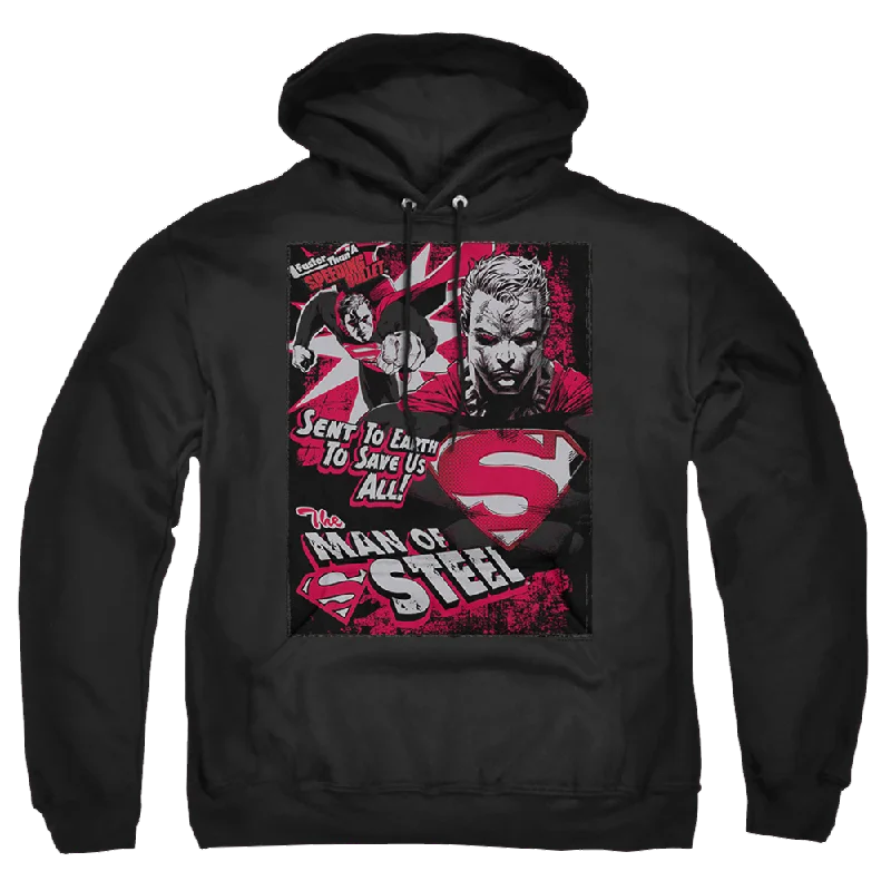 Superman Save Us All - Pullover Hoodie Blouson Sleeve Pullover