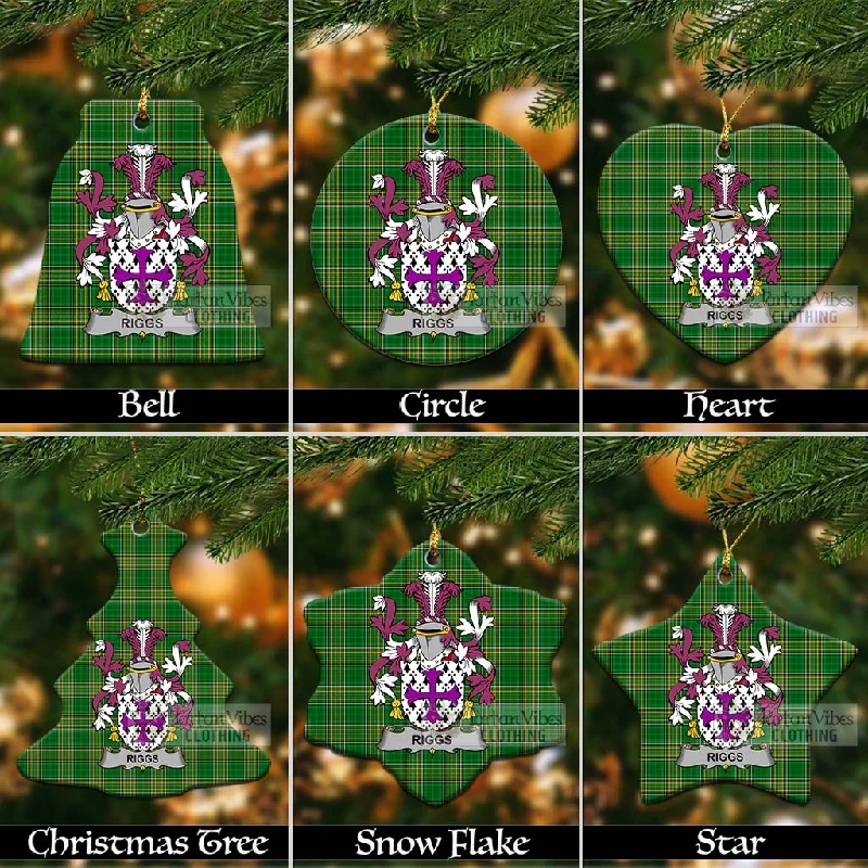 Riggs Irish Clan Tartan Christmas Ceramic Ornament with Coat of Arms Front Pockets Side Pockets Patch Pockets Riggs Irish Clan Tartan Christmas Ceramic Ornament with Coat of Arms Front Pockets Side Pockets Patch Pockets