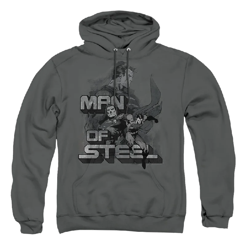 Superman Steel Poses - Pullover Hoodie Open Front Cardigan
