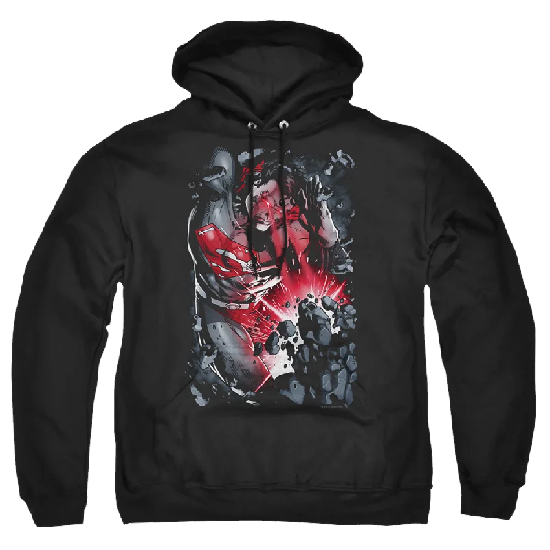 Superman Heat Blast - Pullover Hoodie Notched Neck Pullover
