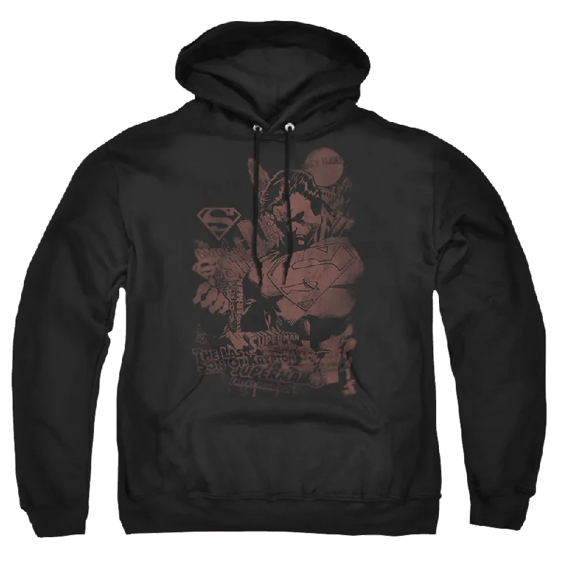 Superman Somber Power - Pullover Hoodie Bardot Neck Top